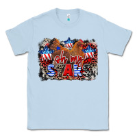 Dusty Blue Oh my stars chicken 4th of july Classic Tee - CowGirlArtShop