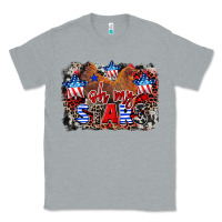 Heather Grey Oh my stars chicken 4th of july Classic Tee - CowGirlArtShop