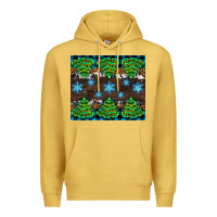 Antique Gold Christmas tree with snow Premium Hoodie - AdoDesignShop