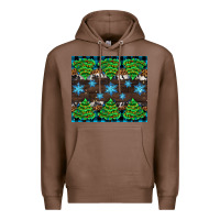 Chestnut Christmas tree with snow Premium Hoodie - AdoDesignShop