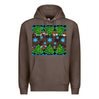 Coffee Christmas tree with snow Premium Hoodie - AdoDesignShop
