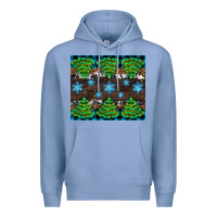 Colony Blue Christmas tree with snow Premium Hoodie - AdoDesignShop