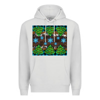 Dove Grey Christmas tree with snow Premium Hoodie - AdoDesignShop