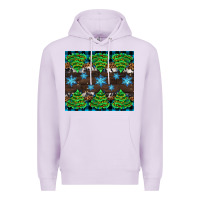 Lilac Christmas tree with snow Premium Hoodie - AdoDesignShop