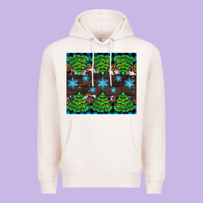 Christmas Tree With Snow Premium Hoodie Designed By Adodesignshop