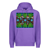 Purple Christmas tree with snow Premium Hoodie - AdoDesignShop