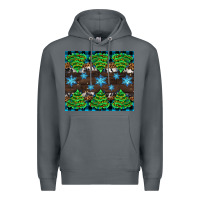 Rock Christmas tree with snow Premium Hoodie - AdoDesignShop