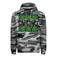 Slate Camo Christmas tree with snow Premium Hoodie - AdoDesignShop