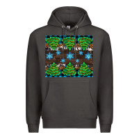 Smoke Christmas tree with snow Premium Hoodie - AdoDesignShop