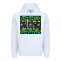 White Christmas tree with snow Premium Hoodie - AdoDesignShop