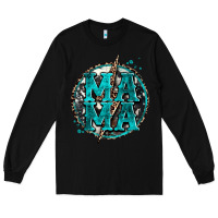 Black cowhide mama lighting bolt Long Sleeve Tee - Zillion Design Studio