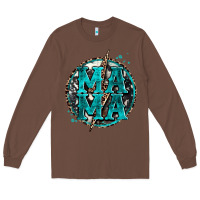 Chestnut cowhide mama lighting bolt Long Sleeve Tee - Zillion Design Studio