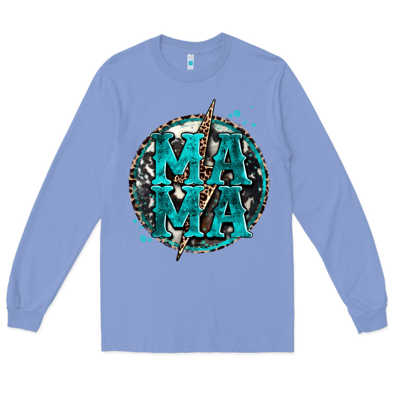 Cowhide Mama Lighting Bolt Long Sleeve Tee by Zillion Design Studio | Teevron