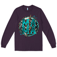 Plum cowhide mama lighting bolt Long Sleeve Tee - Zillion Design Studio