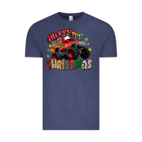 Vintage Denim merry christmas truck Vintage Tee - Zillion Design Studio