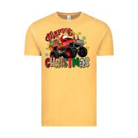 Vintage Mustard merry christmas truck Vintage Tee - Zillion Design Studio
