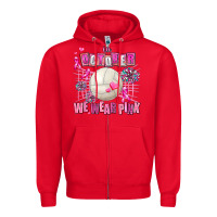 Red in october we wear pink volleyball Zipper Hoodie - AdoDesignShop