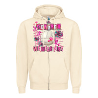 Sandshell in october we wear pink volleyball Zipper Hoodie - AdoDesignShop