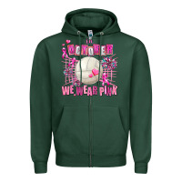 Sports Green in october we wear pink volleyball Zipper Hoodie - AdoDesignShop