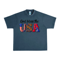 Midnight Navy god bless the usa Urban Heavy Tee - texasbilliewilder