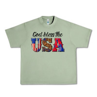 Oil Green god bless the usa Urban Heavy Tee - texasbilliewilder