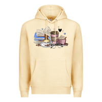 Pina Colada coffee and books Premium Hoodie - MaliasSmallBusiness