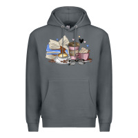 Rock coffee and books Premium Hoodie - MaliasSmallBusiness