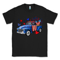 Black 4th of July American flag truck Classic Tee - Neo Western