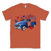 Copper 4th of July American flag truck Classic Tee - Neo Western