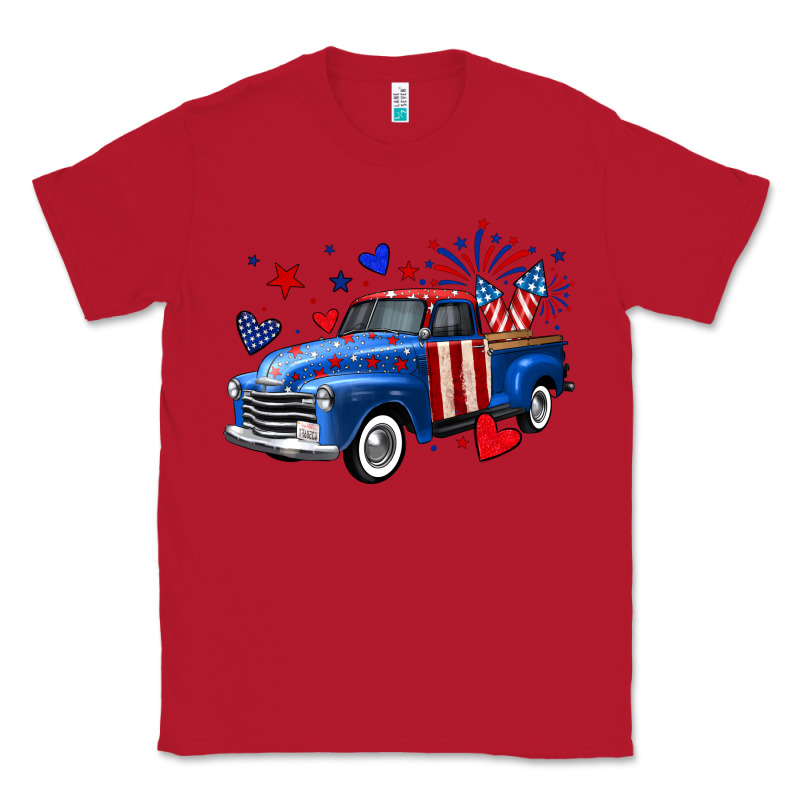 4th Of July American Flag Truck Classic Tee by Neo Western | Teevron