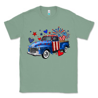 Sage 4th of July American flag truck Classic Tee - Neo Western