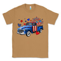 Toasted Coconut 4th of July American flag truck Classic Tee - Neo Western