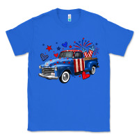 True Royal 4th of July American flag truck Classic Tee - Neo Western