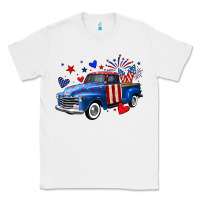 White 4th of July American flag truck Classic Tee - Neo Western