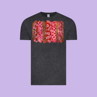Vintage Tee Valentine's Day Brushstrokes with Roses