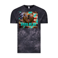 Cloud Black papa bear american flag  tumbler Vintage Tee - BarkalooDesign