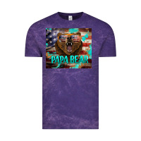 Cloud Purple papa bear american flag  tumbler Vintage Tee - BarkalooDesign