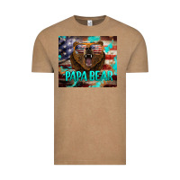 Vintage Coffee papa bear american flag  tumbler Vintage Tee - BarkalooDesign