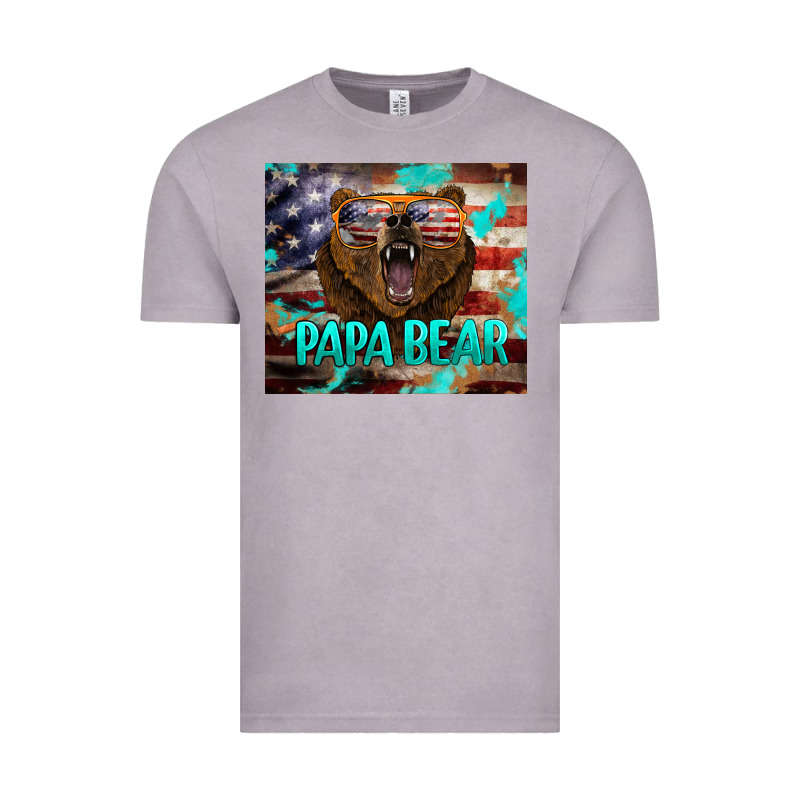 Papa Bear American Flag  Tumbler Vintage Tee by BarkalooDesign | Teevron