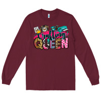 Burgundy crafting queen Long Sleeve Tee - Zillion Design Studio