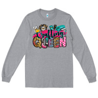 Heather Grey crafting queen Long Sleeve Tee - Zillion Design Studio