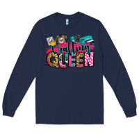 Navy crafting queen Long Sleeve Tee - Zillion Design Studio