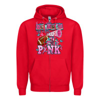 Red in october we wear cheer pink football Zipper Hoodie - AdoDesignShop