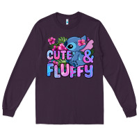 Plum cute and fluffy stitch Long Sleeve Tee - Zillion Design Studio