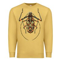 Antique Gold Acrocinus Beetle Illustrations Premium Sweatshirt - LillyAllenDesigns