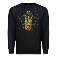 Black Acrocinus Beetle Illustrations Premium Sweatshirt - LillyAllenDesigns