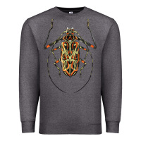 Charcoal Heather Acrocinus Beetle Illustrations Premium Sweatshirt - LillyAllenDesigns