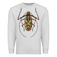 Dove Grey Acrocinus Beetle Illustrations Premium Sweatshirt - LillyAllenDesigns