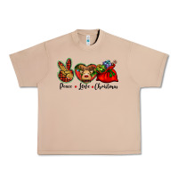 Burro peace love Christmas Urban Heavy Tee - BarkalooDesign