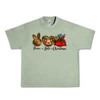 Oil Green peace love Christmas Urban Heavy Tee - BarkalooDesign